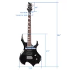 Black Flame Electric Guitar HSH Pickup Shaped Electric Guitar Pack - Image 2