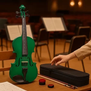 green violin 4/4 students school intermediate kit