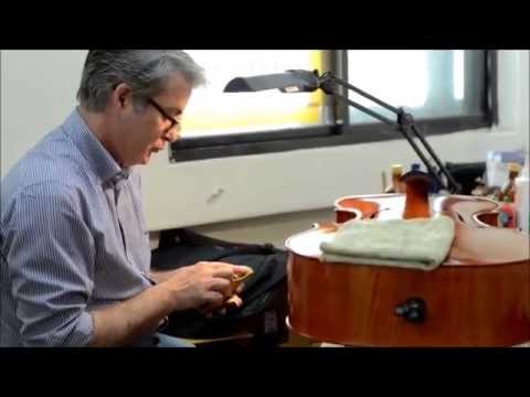 Bertrand Delisle Fixing Cello Bridge
