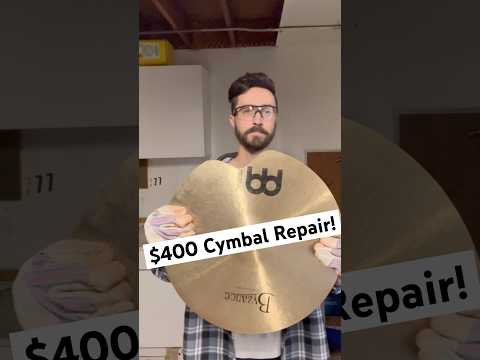 Cracked Cymbal Repair! #DIY #drums #meinlcymbals