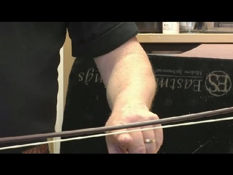 How to Rechamber a Violin Bow Under Tension : Violin Maintenance