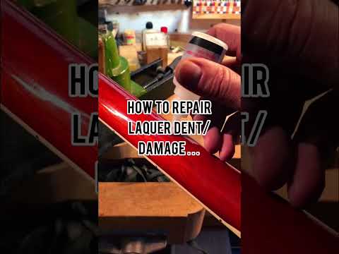 How to repair a lacquer Damage/ Dent/ Chip in GuitarNeck #shorts #guitar #skills #craft #luthier