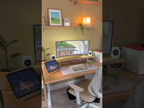 my cozy art studio ✍🏻💛 #artstudio #cozydesksetup #digitalartist