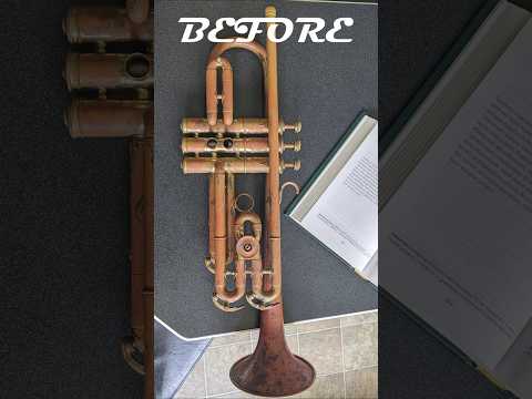 Restoring an OLD rare Conn Trumpet #trumpet #music #brass #repair #restoration