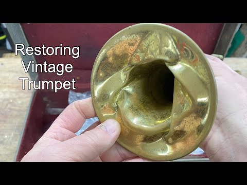Restoring Vintage Trumpet- Band Instrument Repair- Wes Lee Music Repair