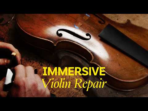 The Art of Violin Repair: Expert Brings Damaged Antique Instrument Back to Life