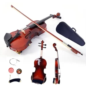 3/4 size beginners kids violin full kit for school and band